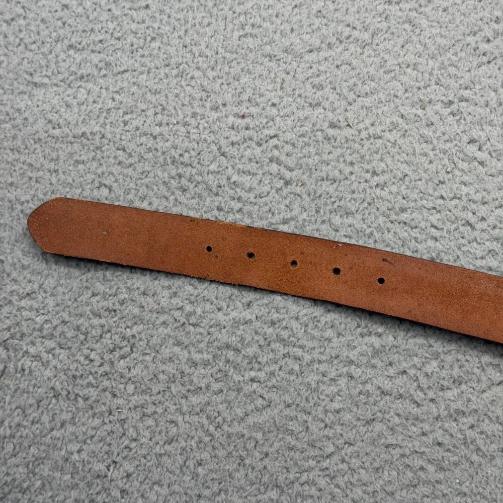 Carhartt WA017 Mens XXL Sz. 44-46 Tan Brown Nubuck Leather Embossed Western Belt